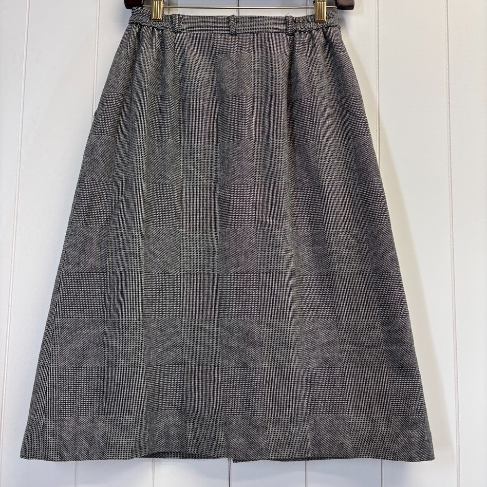 Vintage Personal Petites Dark Academia Plaid Skirt Women Size 10 Retro Mod Chic